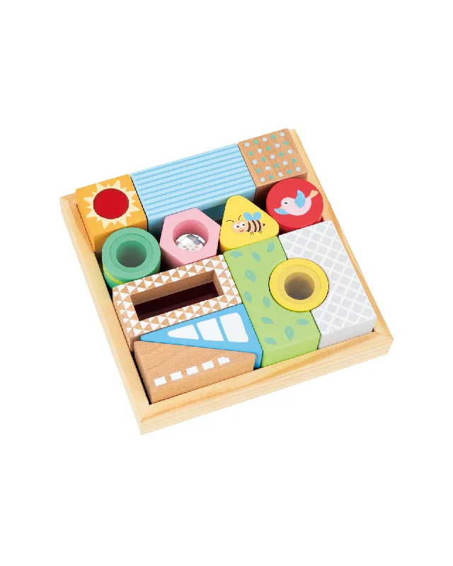 Wooden gardening toys for outdoor learning​ Bello Sensory Block Set