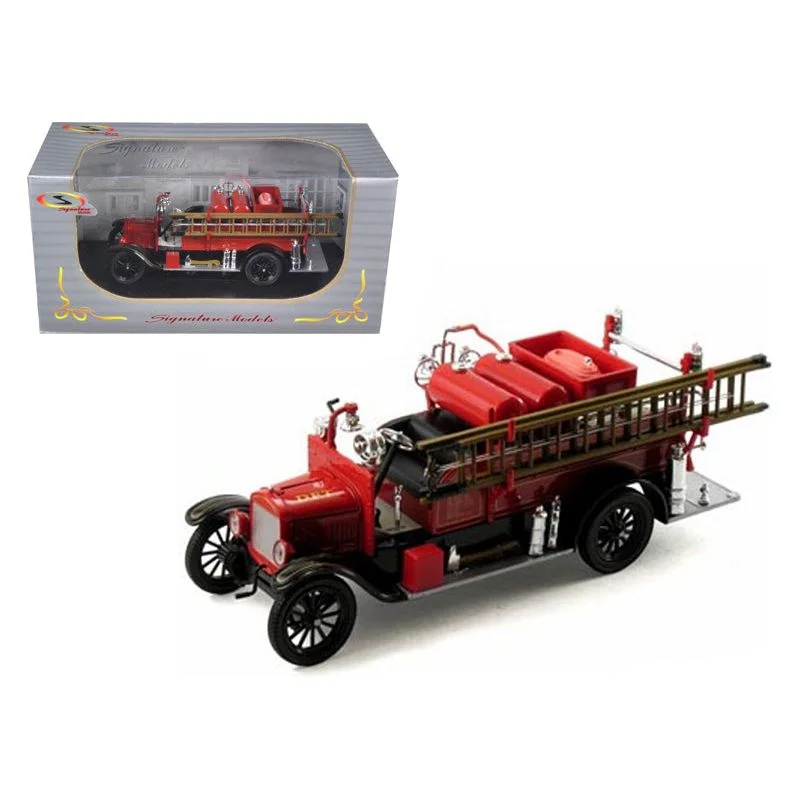 Ski resort model toys for winter - sports enthusiasts​ 1926 Ford Model T Fire Engine Red and Black 1/32 Diecast Model by Signature Models