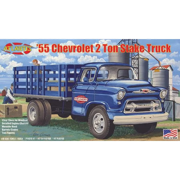 Fire station model toys with firefighting equipment​ Atlantis 1/48 1955 Chevy Stake Truck
