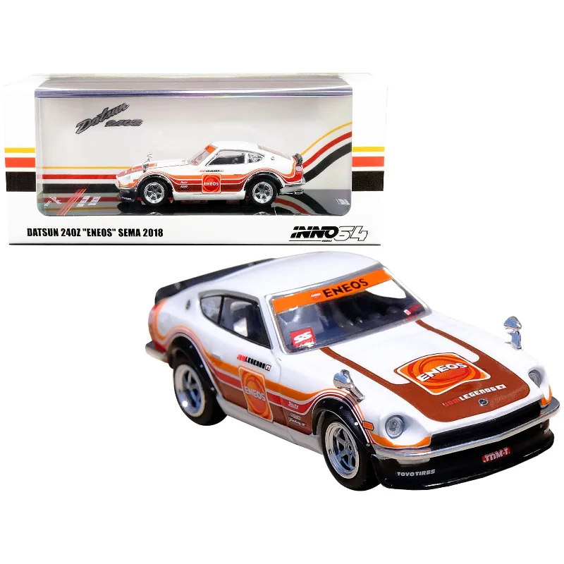 Egyptian - pyramid model toys for cultural exploration​ Datsun 240Z White with Stripes "Eneos" SEMA (2018) 1/64 Diecast Model Car by Inno Models
